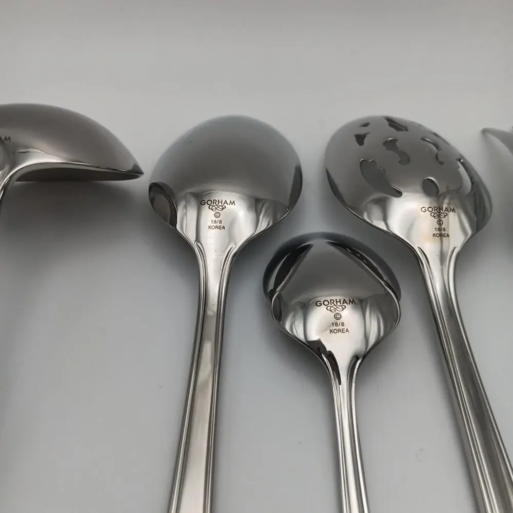 Gorham Calais Satin 6pc Serving Set Stainless 18/8 Flatware Korea New Old Stock